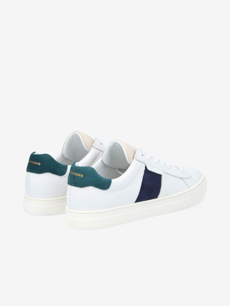 SPARK GANG M - NAPPA/MIX SUEDE - WHITE/DOVE-BLUE-PETROLE